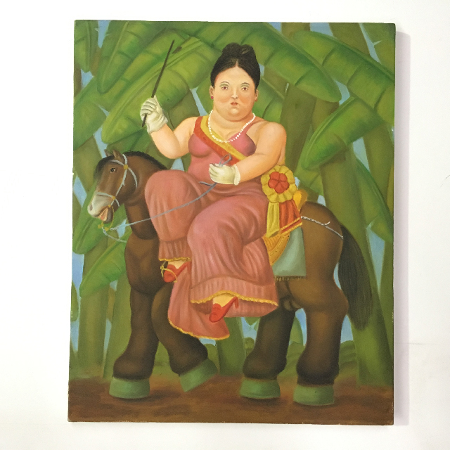 ARTWORK, Portrait Pair (Medium) - Lady on Horse 40 x 50cm